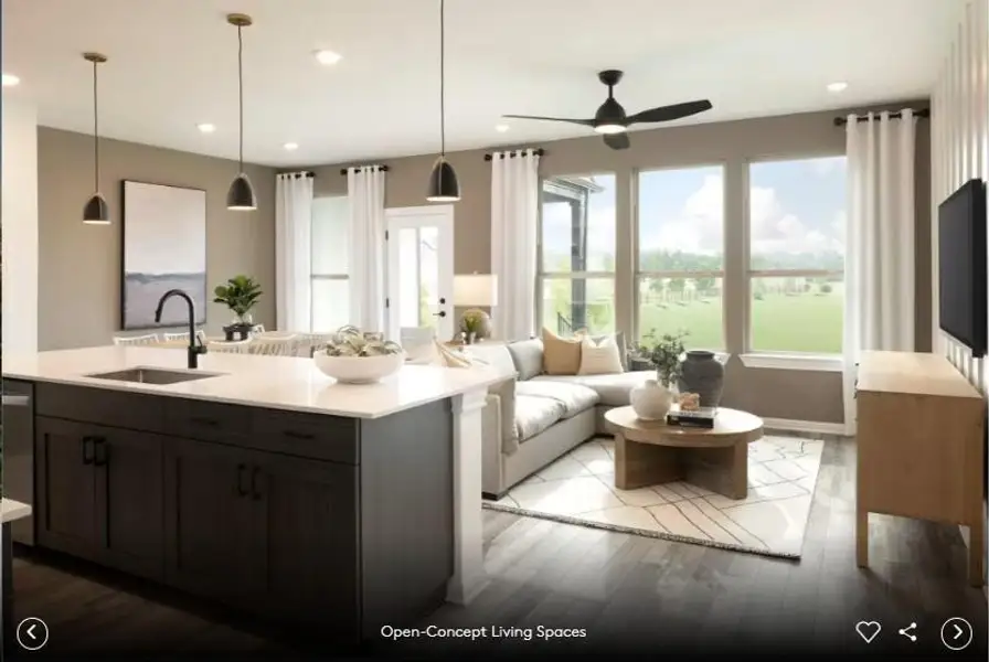 Photo of Pulte model home with same floor plan, not of actual home listed.