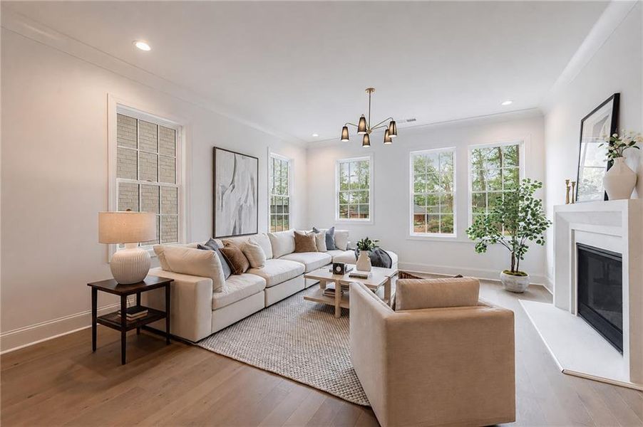 Furnished interior view inside a new home in , Alpharetta (Image 32).