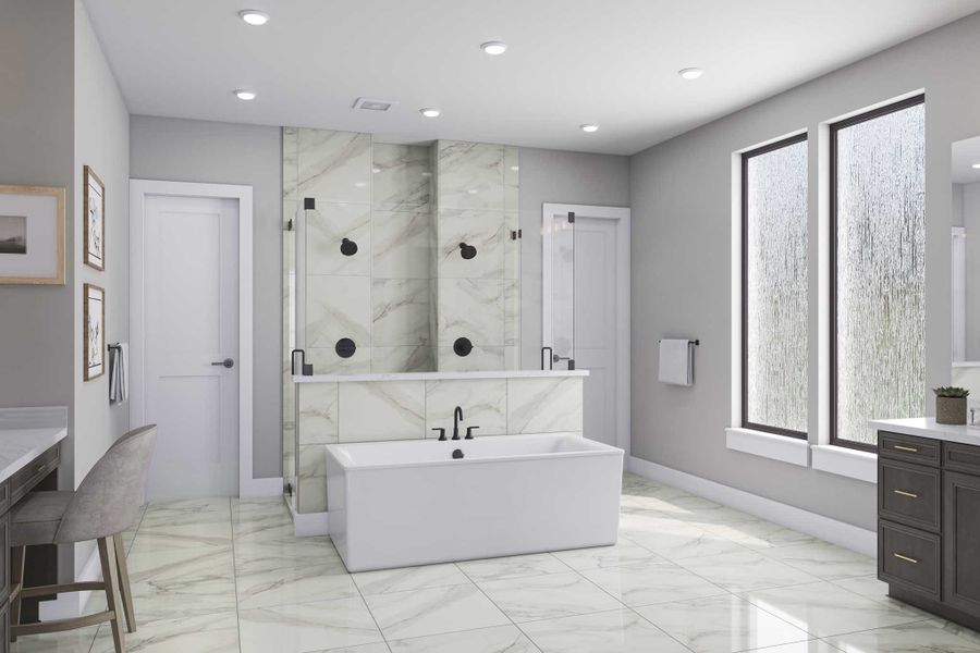 Furnished interior view inside a new home in Harvest Green 75′, Richmond (Image 15).