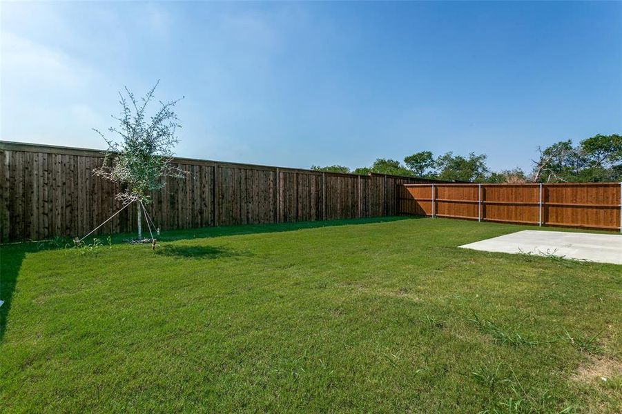 Exterior details and patio area of a home in The Preserve, Justin (Image 18). Exterior details and patio area of a home in The Preserve, Justin (Image 18).