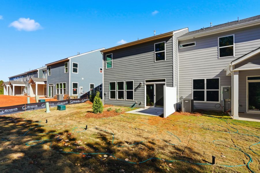 Exterior details and patio area of a home in Blythe Mill Townhomes, Waxhaw (Image 25). Exterior details and patio area of a home in Blythe Mill Townhomes, Waxhaw (Image 25).