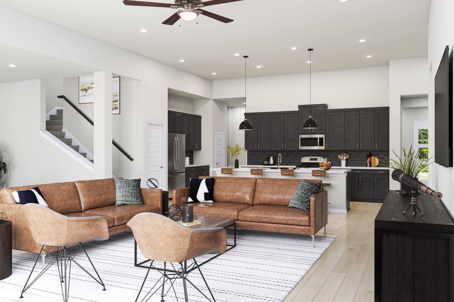 Representative furnished interior of a home built from the Bryker by Tri Pointe Homes in Lariat, Liberty Hill (Image 13).
