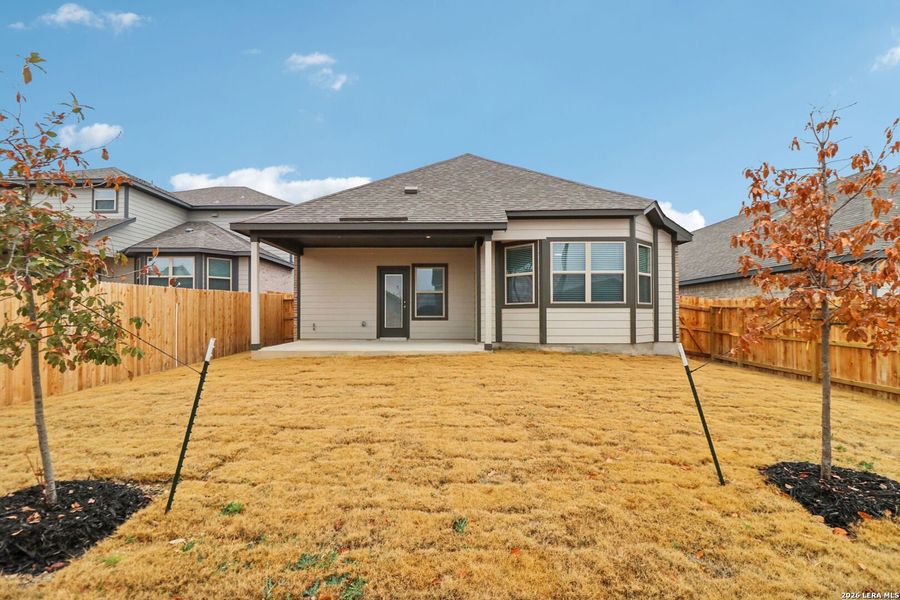 Exterior details and patio area of a home in Kallison Ranch, San Antonio (Image 22).