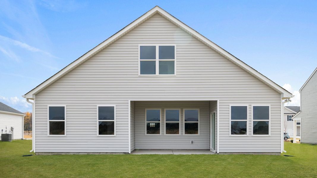 Exterior details and patio area of a home in East Ridge, Ayden (Image 22).