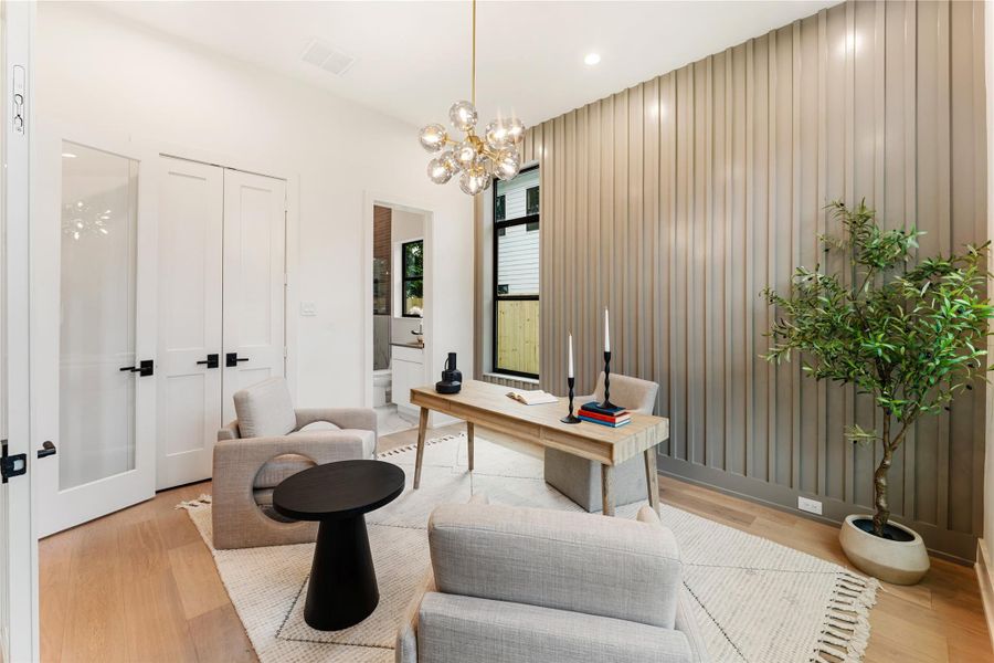 Another view of the study/downstairs bedroom.