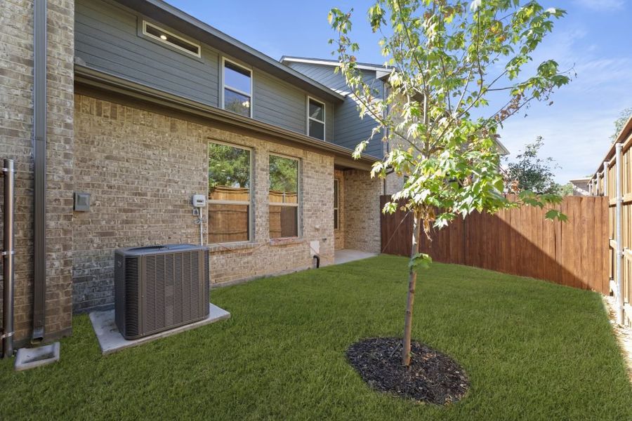Front exterior of a new home in Sereno Oaks at Buckner Terrace, Dallas, TX, highlighting curb appeal (Image 29). Front exterior of a new home in Sereno Oaks at Buckner Terrace, Dallas, TX, highlighting curb appeal (Image 29).