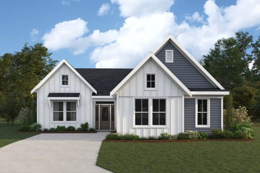 Representative exterior photo of a completed home built from the Maxwell by Fischer Homes in Easton Park, Dallas, GA (Image 9).