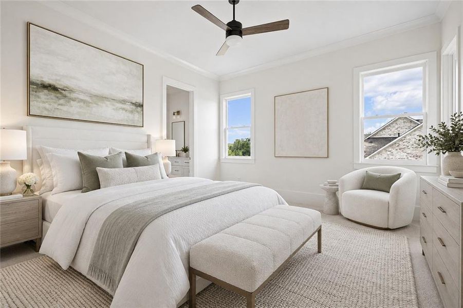 Furnished interior view inside a new home in , Bogart (Image 13).