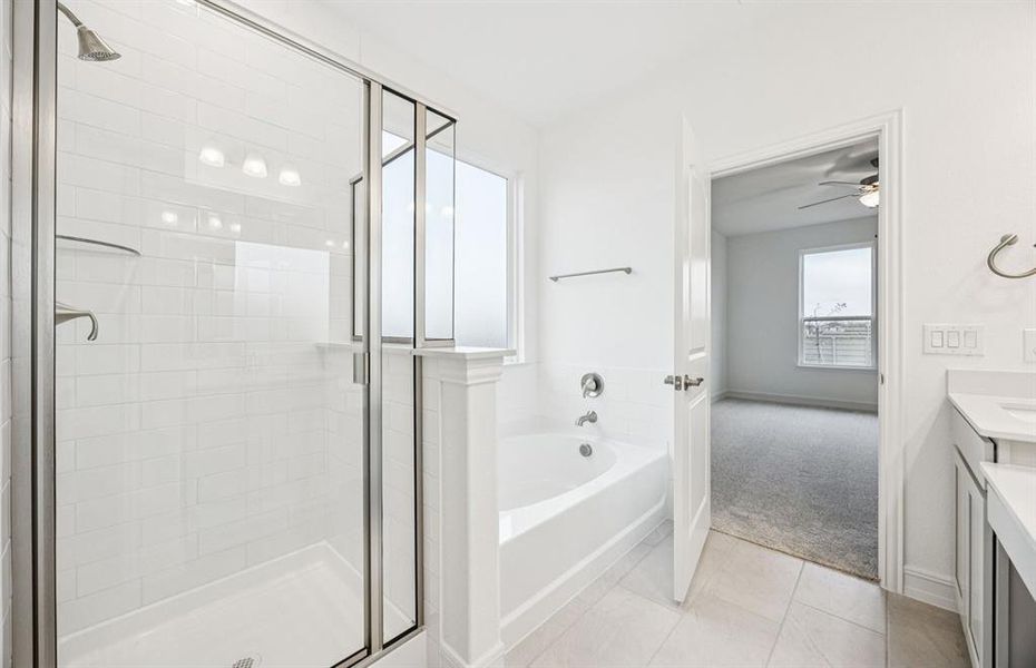 Owner's bath with large shower and tub Owner's bath with large shower and tub