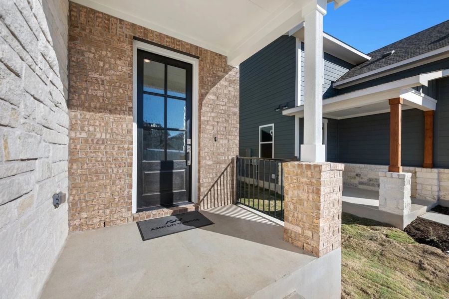 Exterior details and patio area of a home in Lariat, Liberty Hill (Image 3). Exterior details and patio area of a home in Lariat, Liberty Hill (Image 3).