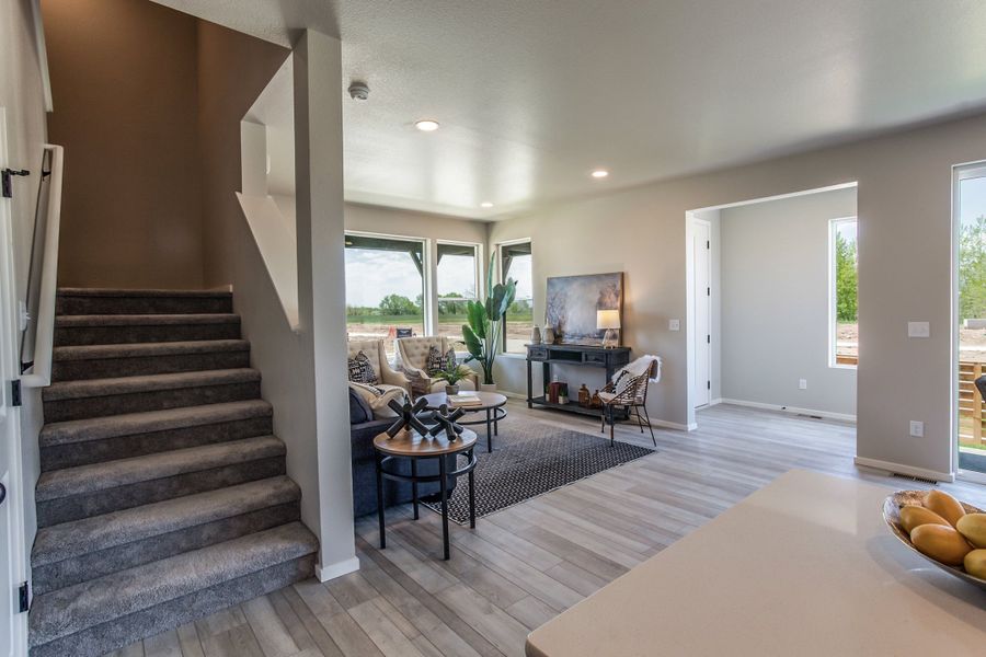Furnished interior view inside a new home in Trailside, Timnath (Image 15).