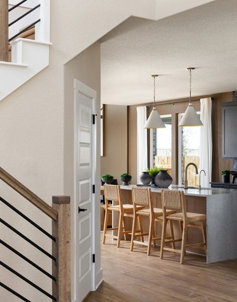 Representative furnished interior of a home built from the Skyview by Tri Pointe Homes in Terrace Collection at Heritage, Dripping Springs (Image 9).