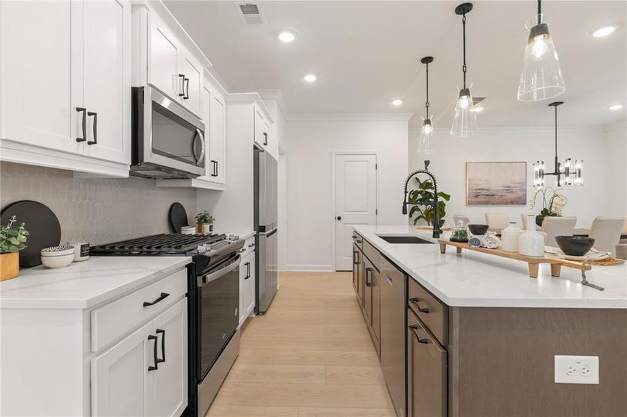 Furnished interior view inside a new home in River Walk Place, Lawrenceville (Image 8).