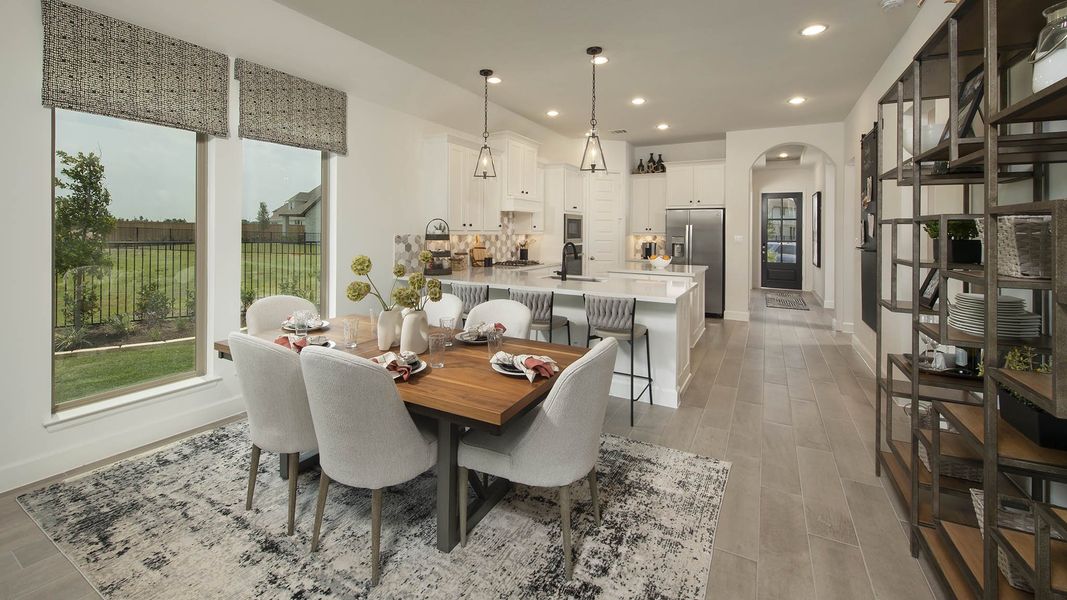 Furnished interior view inside a new home in Bridgeland, Cypress (Image 6).