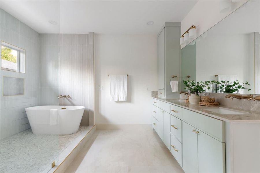 Furnished interior view inside a new home in , Dallas (Image 15).