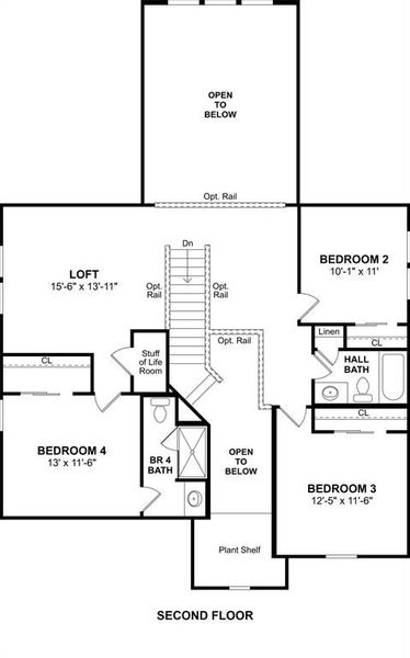 2D floor plan layout of this home in Timberbrook, Justin, TX (Image 4).