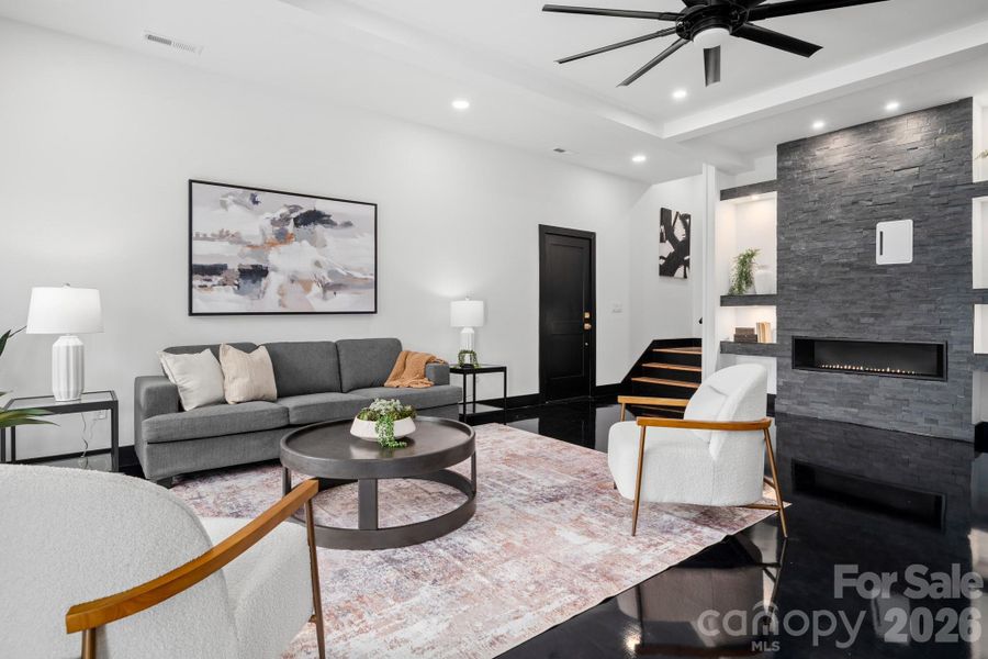 Furnished interior view inside a new home in , Mills River (Image 9).