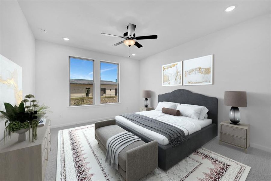 Furnished interior view inside a new home in Hillside at Las Colinas, Irving (Image 6). Furnished interior view inside a new home in Hillside at Las Colinas, Irving (Image 6).