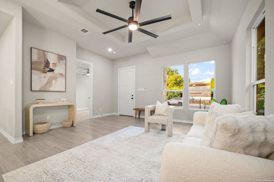 Furnished interior view inside a new home in , San Antonio (Image 15). Furnished interior view inside a new home in , San Antonio (Image 15).