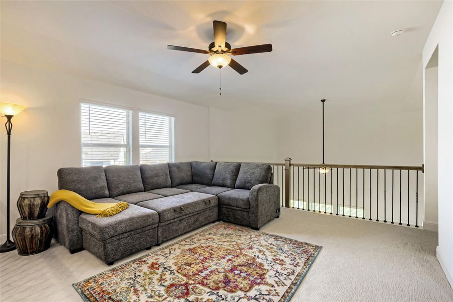 A versatile upstairs loft provides an ideal flex space for relaxation or recreation. A versatile upstairs loft provides an ideal flex space for relaxation or recreation.