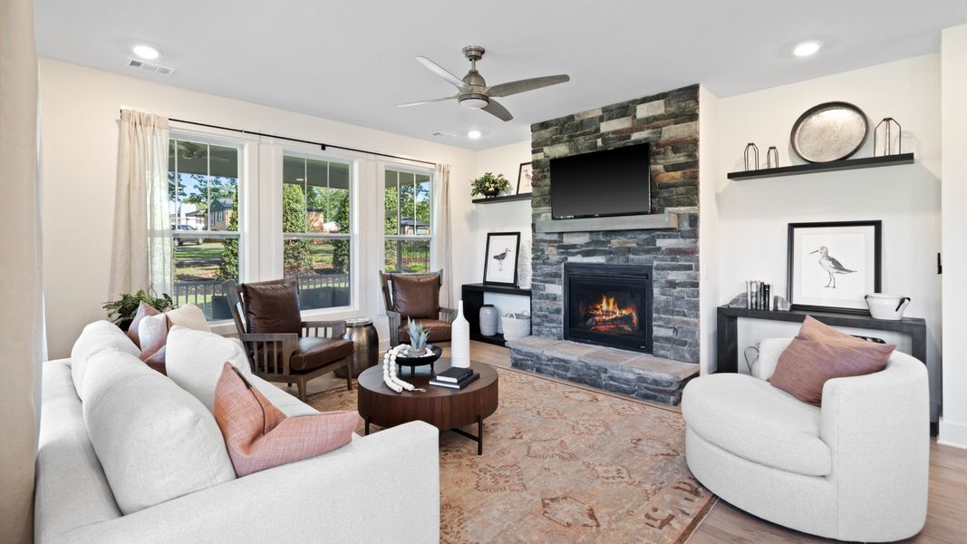 Representative furnished interior of a home built from the Augusta by DRB Homes in Creeks at Midway, Anderson (Image 8).