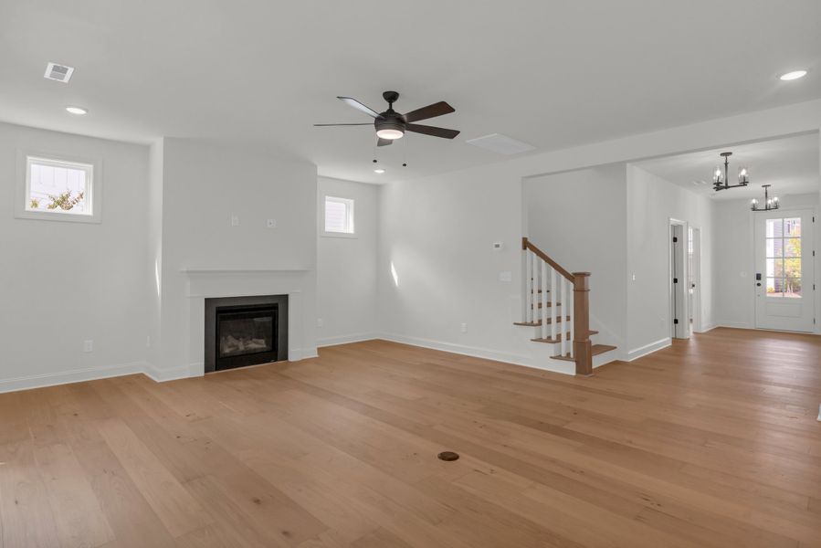 Representative unfurnished interior of a home built from the The Hampton by RobuckHomes in Stonehenge, Raleigh (Image 82).