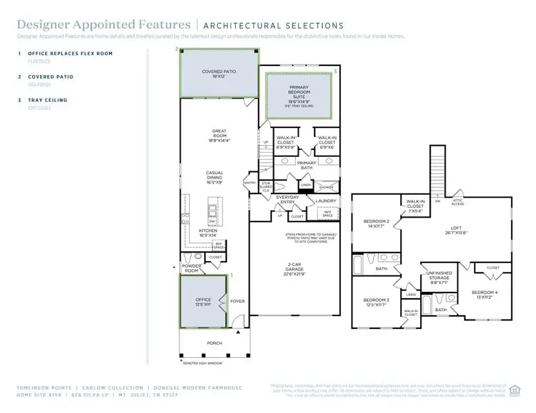 2D floor plan layout of this home in Tomlinson Pointe - Carlow Collection, Mount Juliet, TN (Image 4). 2D floor plan layout of this home in Tomlinson Pointe - Carlow Collection, Mount Juliet, TN (Image 4).