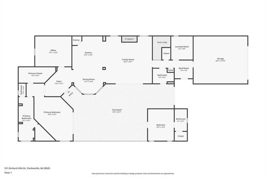2D floor plan layout of this home in , Clarkesville, GA (Image 7).