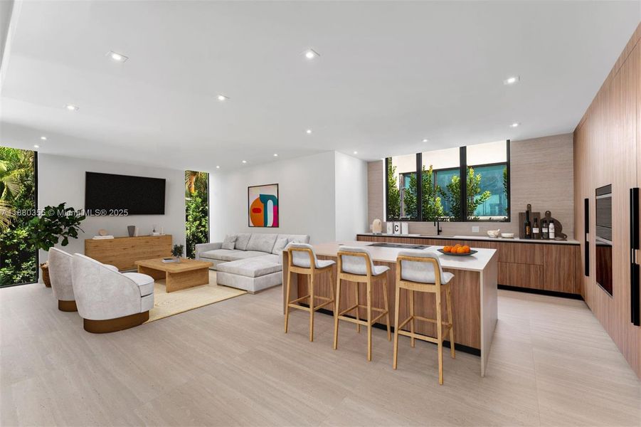 Furnished interior view inside a new home in , Miami (Image 8).