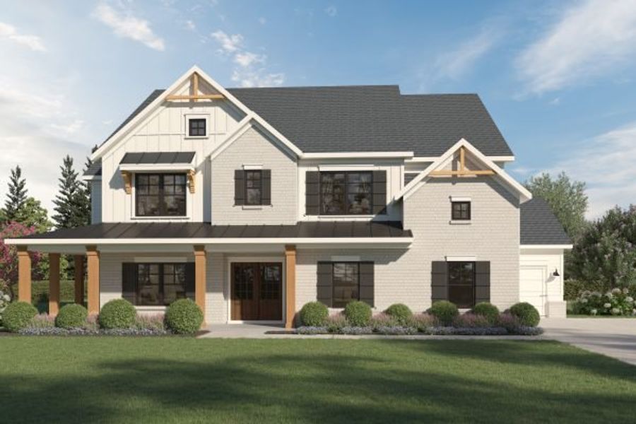 Representative exterior photo of a completed home built from the George by Kerley Family Homes in Walters Creek, Douglasville, GA (Image 6). Representative exterior photo of a completed home built from the George by Kerley Family Homes in Walters Creek, Douglasville, GA (Image 6).