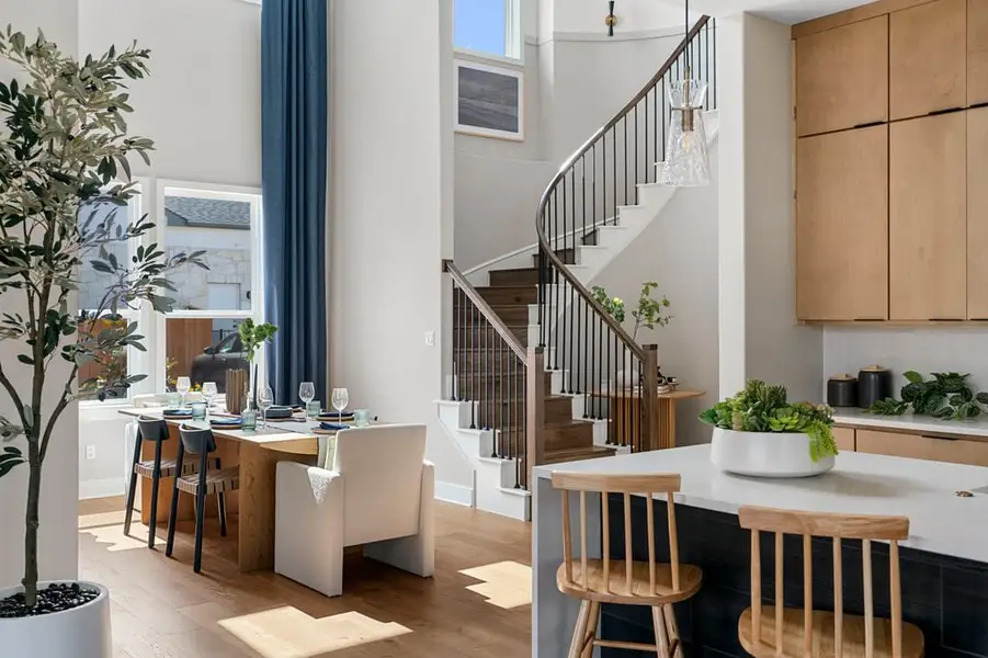 Furnished interior view inside a new home in Arbor Collection at Heritage, Dripping Springs (Image 9).