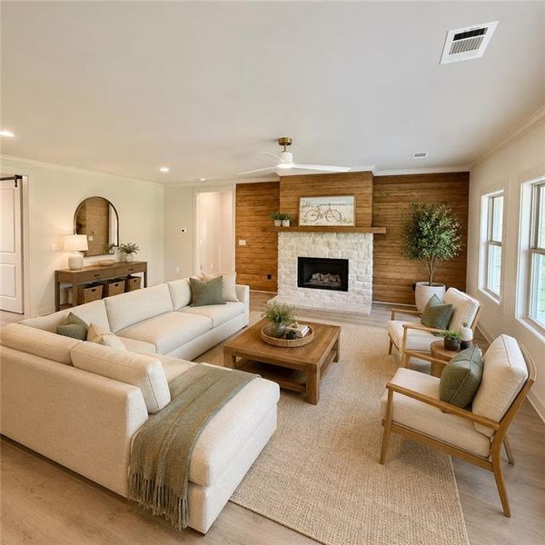 Furnished interior view inside a new home in , Greensboro (Image 4). Furnished interior view inside a new home in , Greensboro (Image 4).