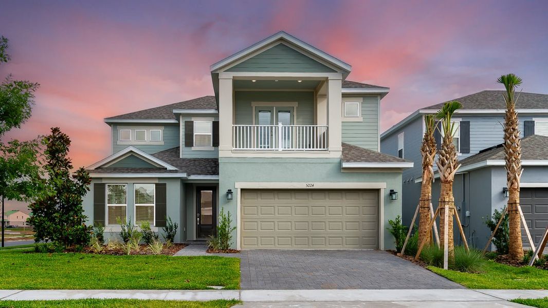 Representative exterior photo of a completed home built from the Barbados by Taylor Morrison in Cassia at Skye Ranch, Sarasota, FL (Image 21).