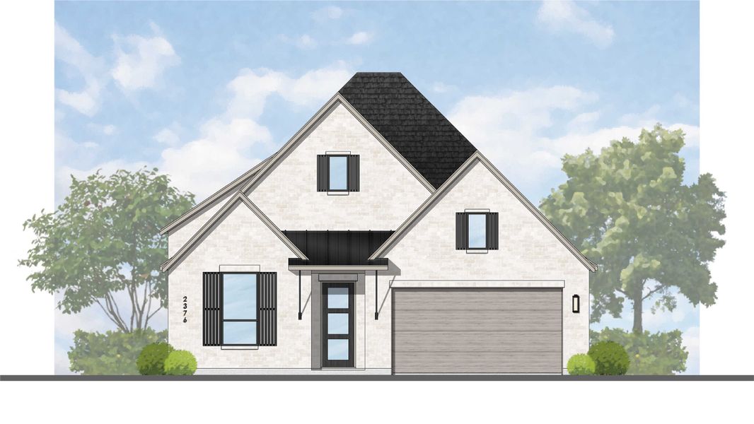 Representative rendering of the exterior for the Hampton Plan by Highland Homes (Image 5). Representative rendering of the exterior for the Hampton Plan by Highland Homes (Image 5).