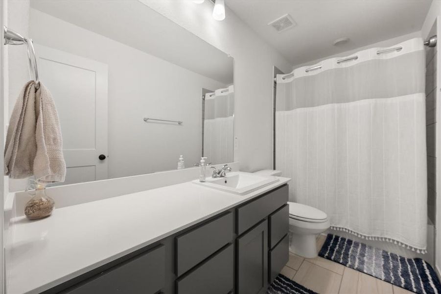 Full bathroom located downstairs