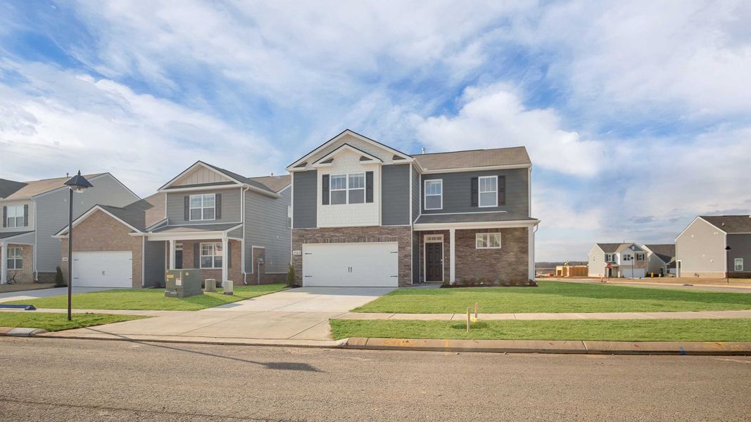 Representative exterior photo of a completed home built from the BELFORT by D.R. Horton in Harvest Point, Spring Hill, TN (Image 20).