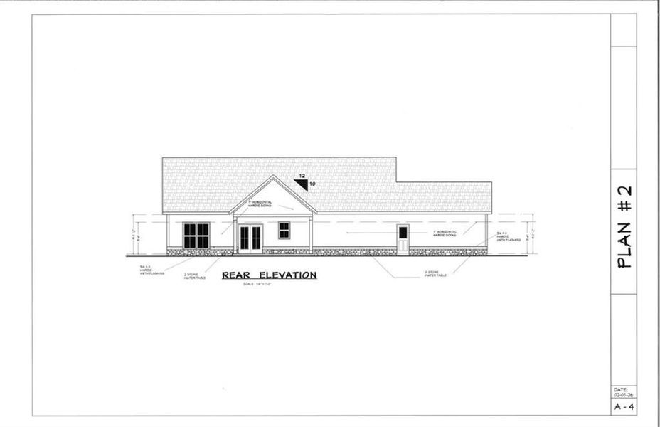 Exterior rendering of this home design in , Commerce, GA (Image 6).