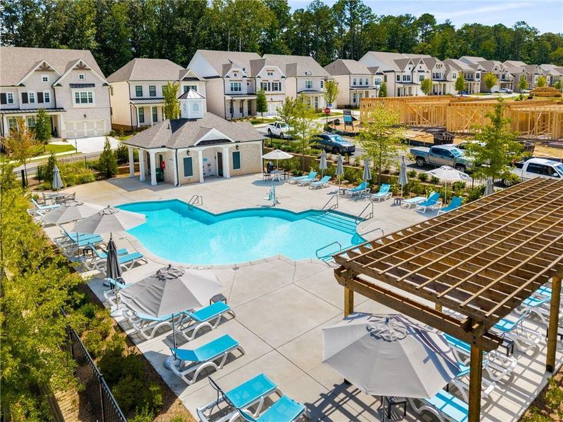 Front exterior of a new home in , Johns Creek, GA, highlighting curb appeal (Image 25). Front exterior of a new home in , Johns Creek, GA, highlighting curb appeal (Image 25).