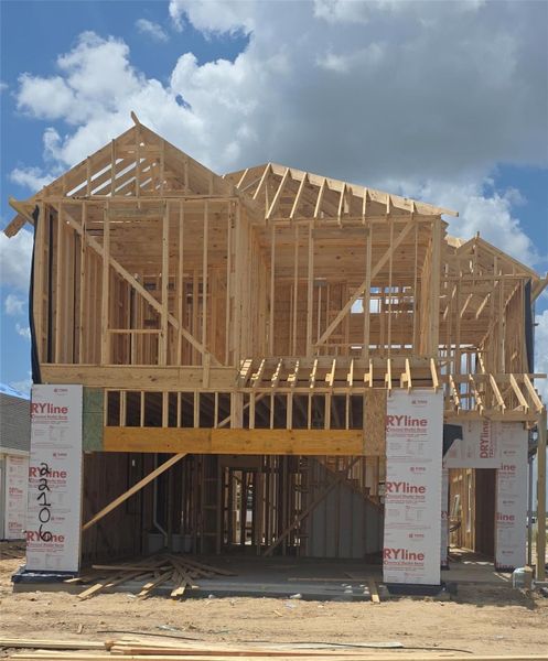 In-progress construction of a new home in Creekland Village at Bridgeland, Cypress, TX (Image 9).