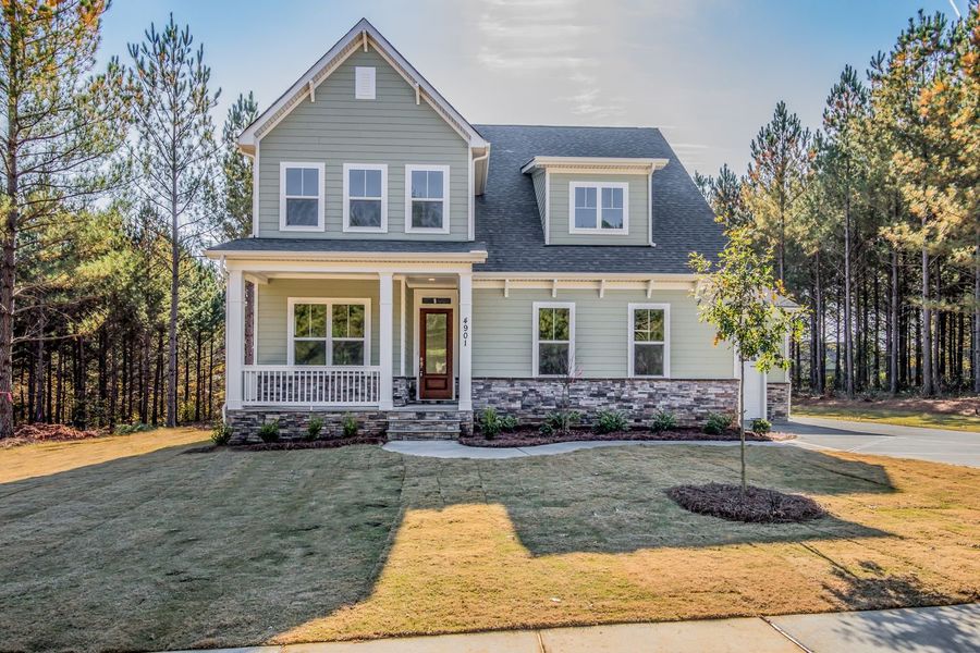 Representative exterior photo of a completed home built from the Bethpage by Greybrook Homes in Shepherds Trace, Clover, SC (Image 24). Representative exterior photo of a completed home built from the Bethpage by Greybrook Homes in Shepherds Trace, Clover, SC (Image 24).