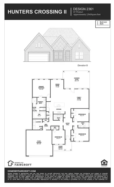 Exterior rendering of this home design in , Sealy, TX (Image 2).