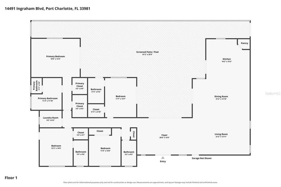 2D floor plan layout of this home in , Port Charlotte, FL (Image 5).