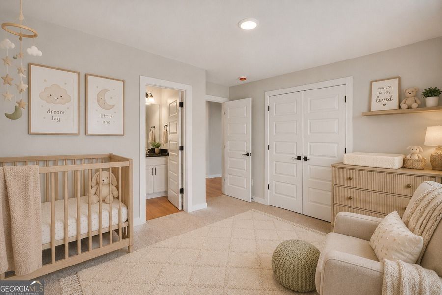 Furnished interior view inside a new home in The Fairways at Mirror Lake, Villa Rica (Image 29).