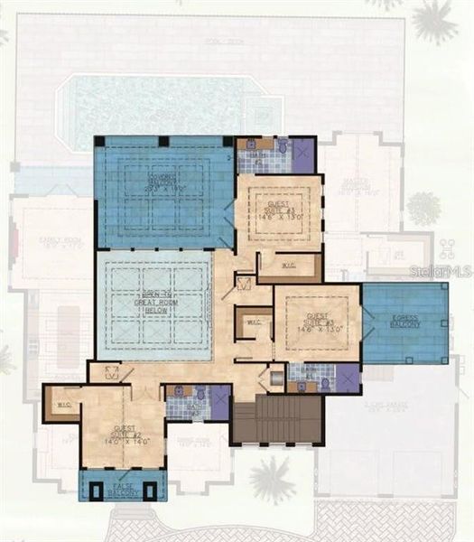 2D floor plan layout of this home in , Sarasota, FL (Image 3).
