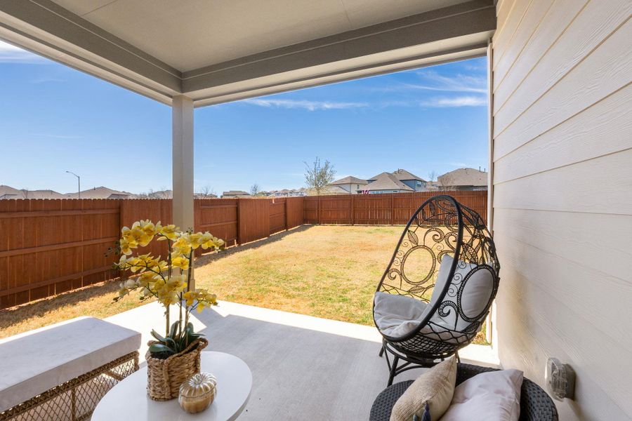 View of patio / terrace with a fenced backyard