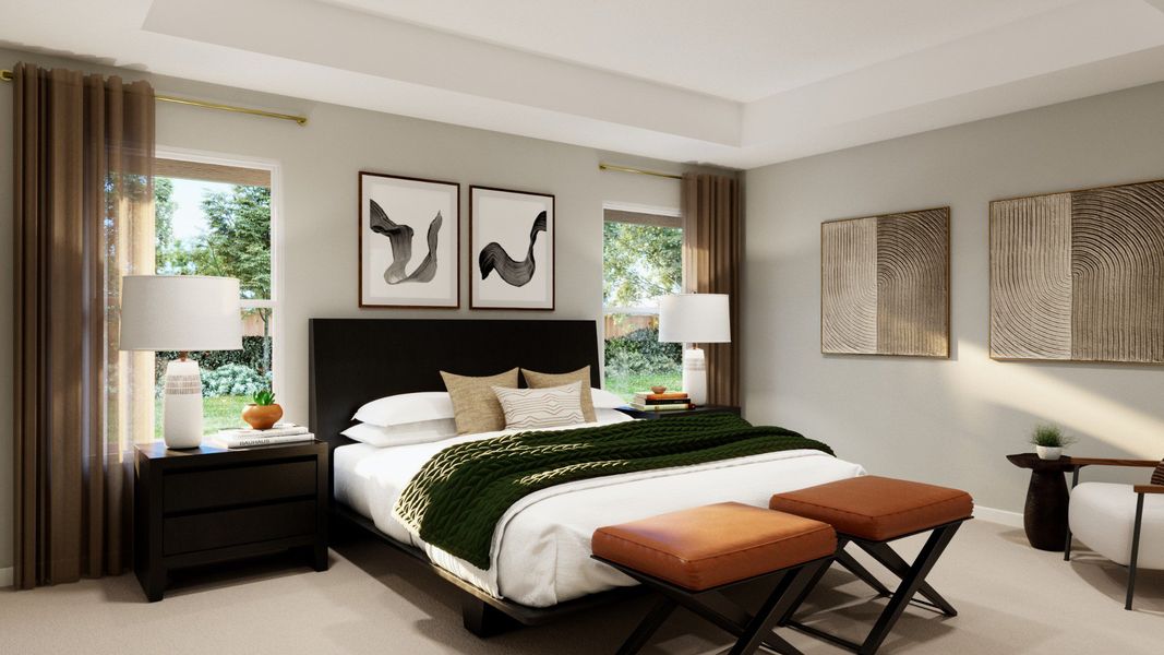 Representative furnished interior of a home built from the The Sage by Legend Homes in Cinco Lakes, San Antonio (Image 8).