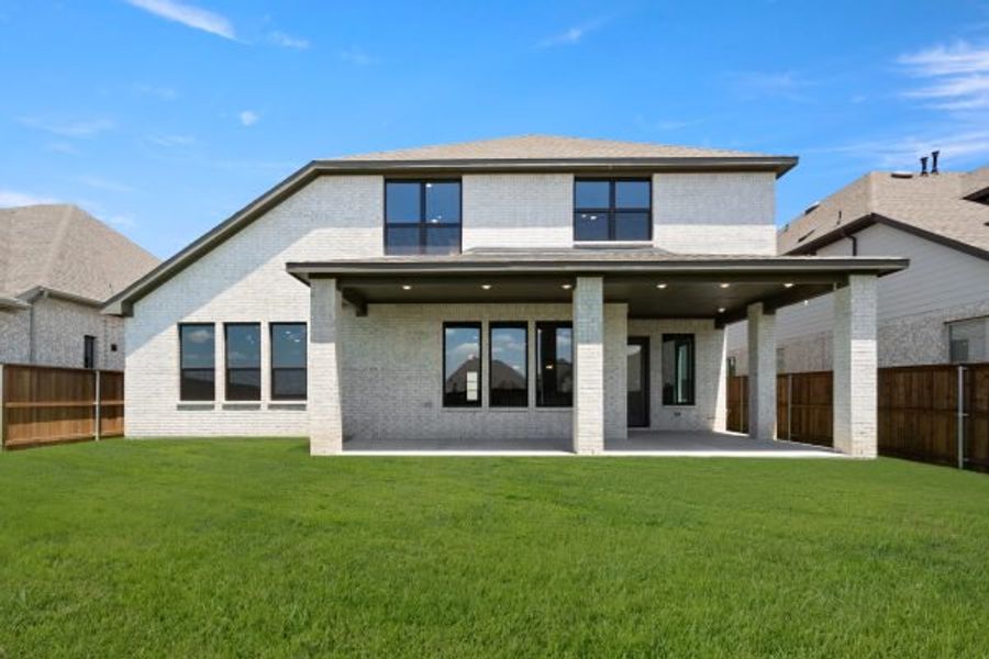 Exterior details and patio area of a home in Rio Vista at Kelly Ranch, Aledo (Image 30). Exterior details and patio area of a home in Rio Vista at Kelly Ranch, Aledo (Image 30).