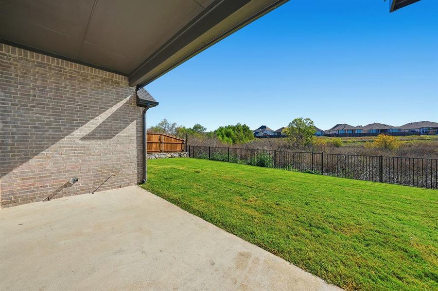 Exterior details and patio area of a home in Devonshire, Forney (Image 3). Exterior details and patio area of a home in Devonshire, Forney (Image 3).