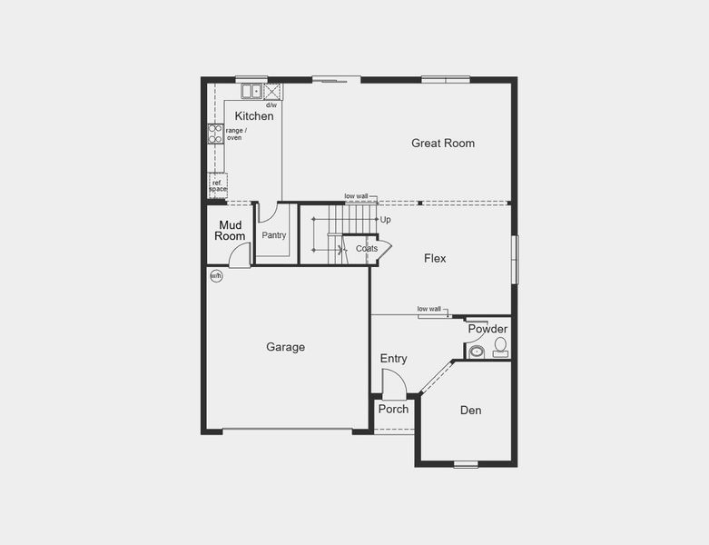 2D floor plan layout for the Plan 3016 by KB Home in Chapel Manor II, Zephyrhills, FL (Image 9).