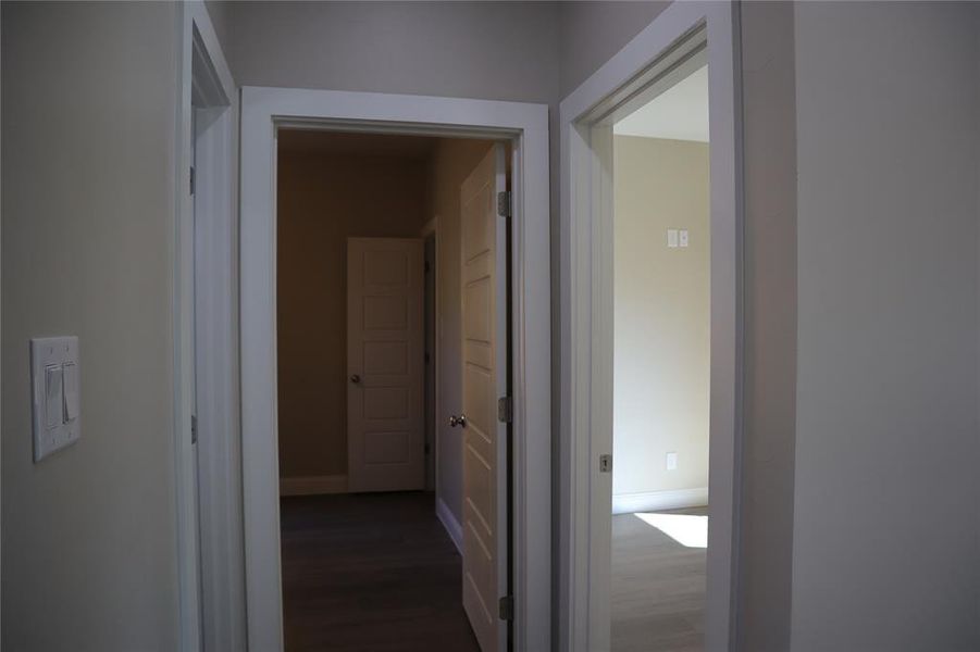 Walkway to secondary bedrooms